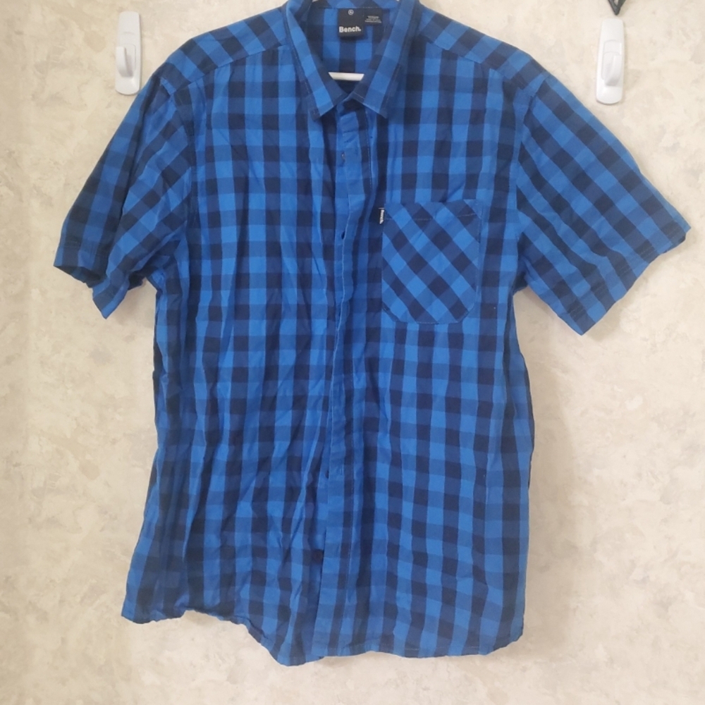Bench Navy and Black Checkered Shirt